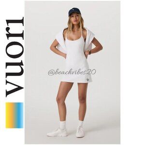 VUORI One Shot Tennis Dress White Medium  EUC